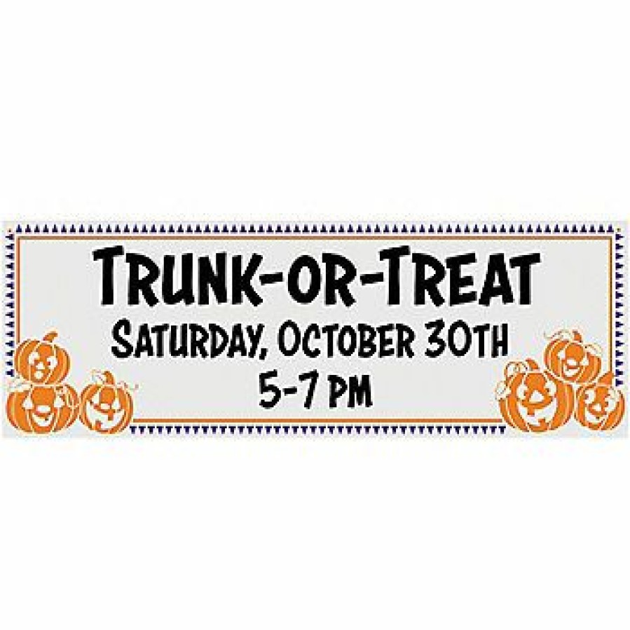 Banners * | Wholesale Trunk-Or-Treat Halloween Custom Banner Medium