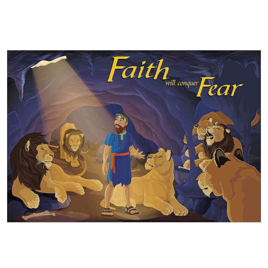 Backdrops & Scene Setters * | Wholesale Daniel & The Lions' Den Backdrop 3 Pc.