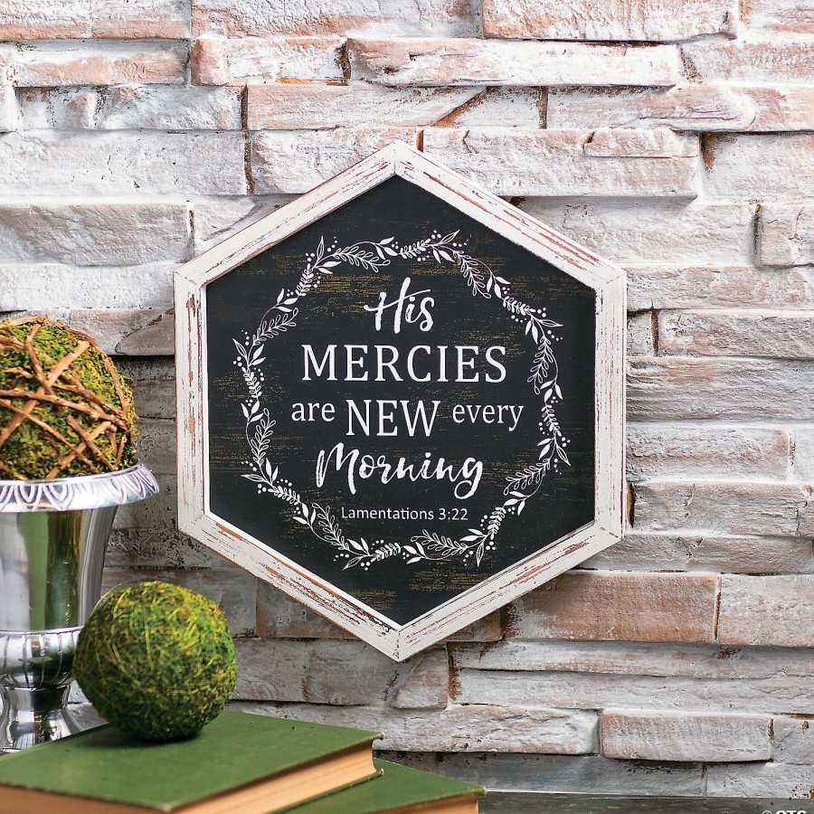 Signs * | Wholesale Positively Simple His Mercies Are New Every Morning Wall Sign