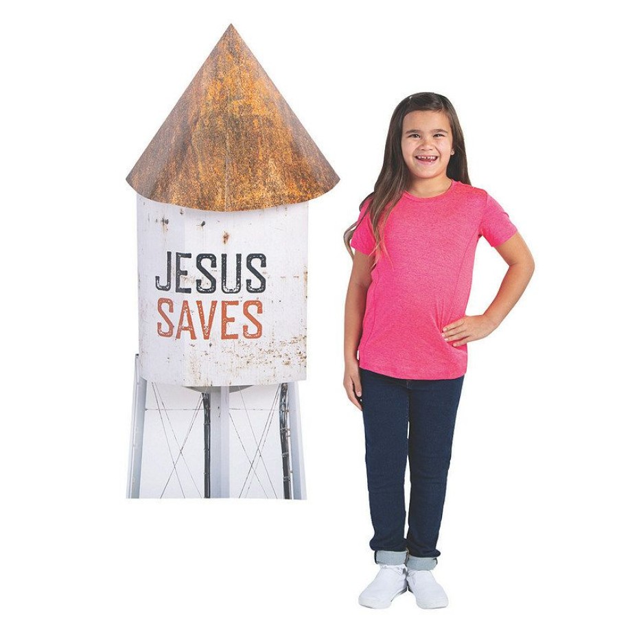 Cardboard Cutouts * | Best Reviews Of Railroad Vbs 3D Water Tower