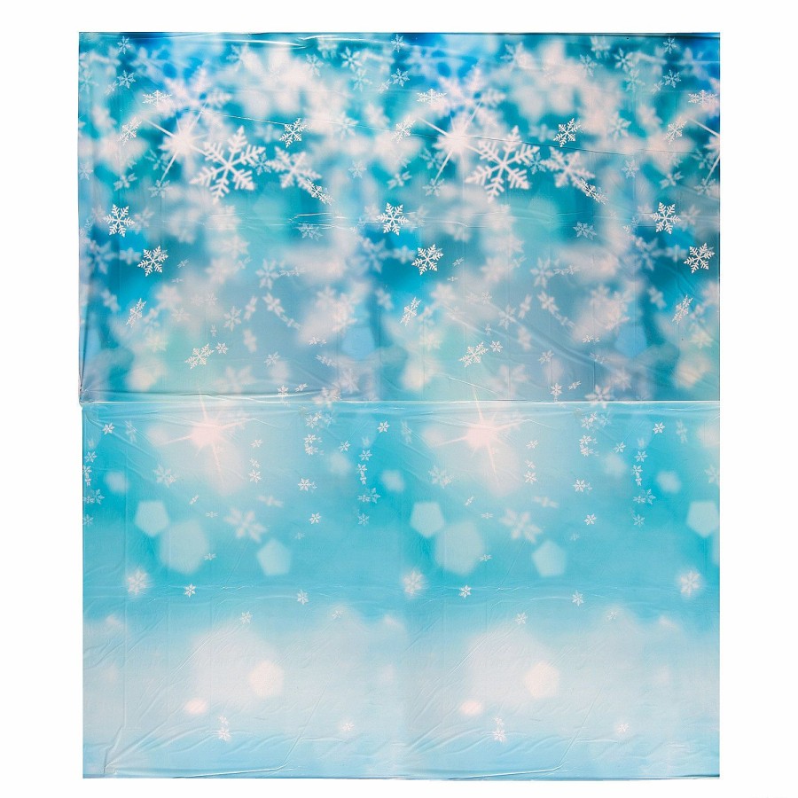 Backdrops & Scene Setters * | Budget Design-A-Room Snowflake Print Backdrop 2 Pc.