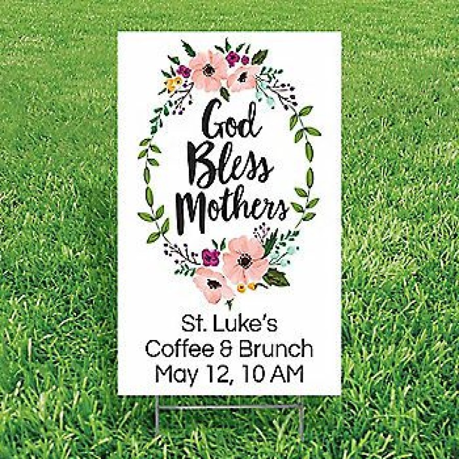 Signs * | Cheap Personalized Religious Mother'S Day Yard Sign