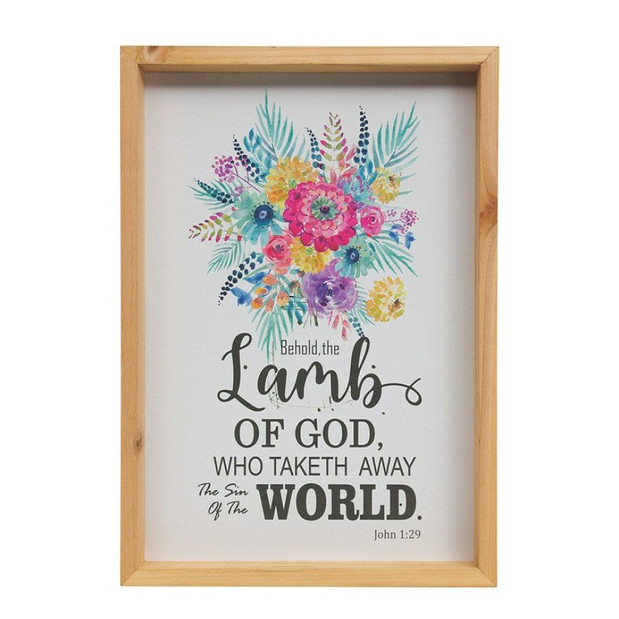 Signs * | Flash Sale Behold The Lamb Of God Wall Sign