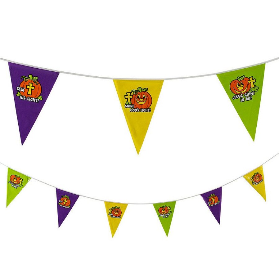 Banners * | Outlet Christian Pumpkin Pennant Banner