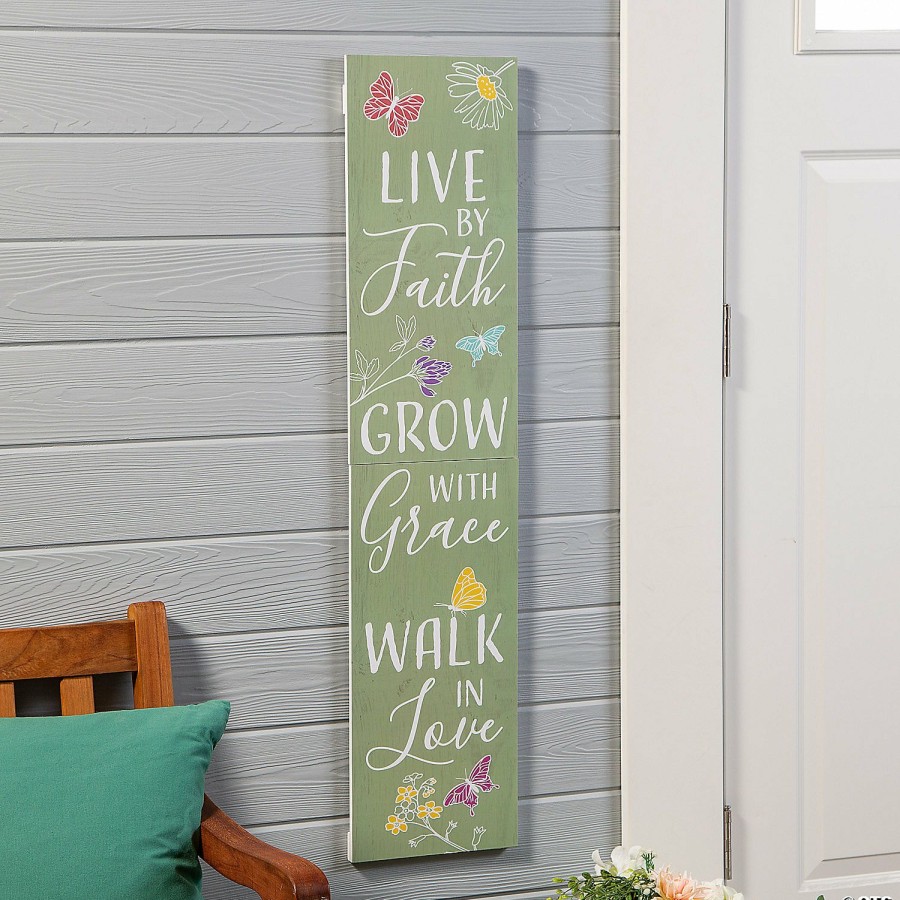 Signs * | Brand New Cottagecore Faith Porch Sign