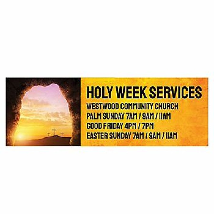 Banners * | Deals Holy Week Easter Custom Banner Large