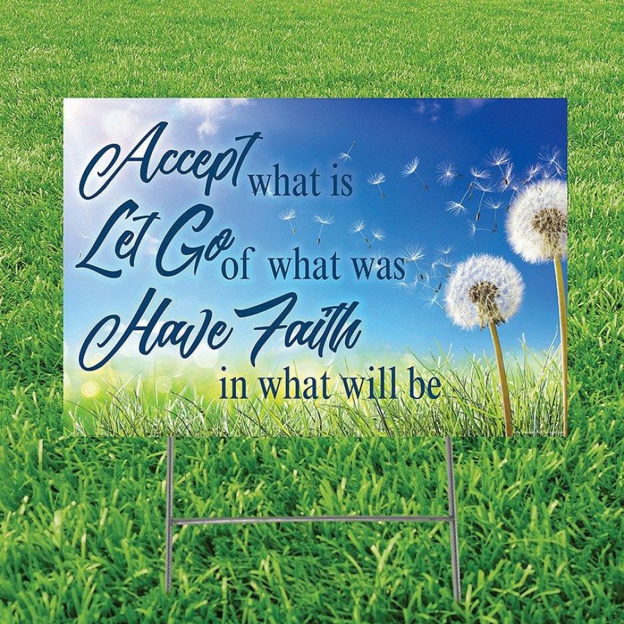 Yard Signs * | New Let Go And Have Faith Yard Sign