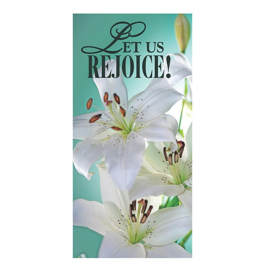 Door Decorations * | Top 10 Let Us Rejoice Lily Door Banner