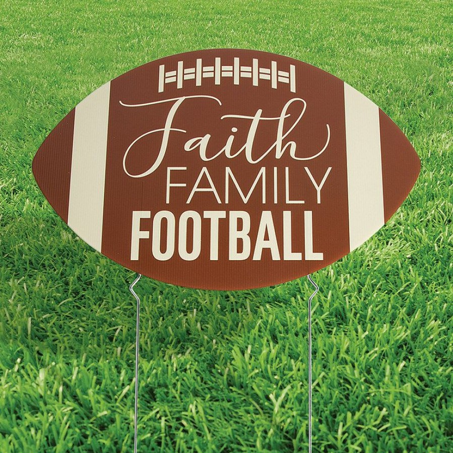 Yard Signs * | Deals Faith Family Football Yard Sign