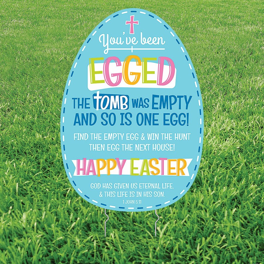 Signs * | Budget Religious You'Ve Been Egged Yard Sign