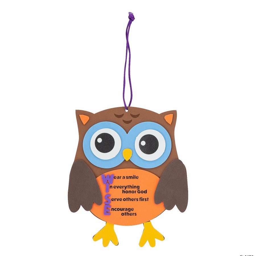 Signs * | Buy Religious Wise Owl Sign Craft Kit Makes 12