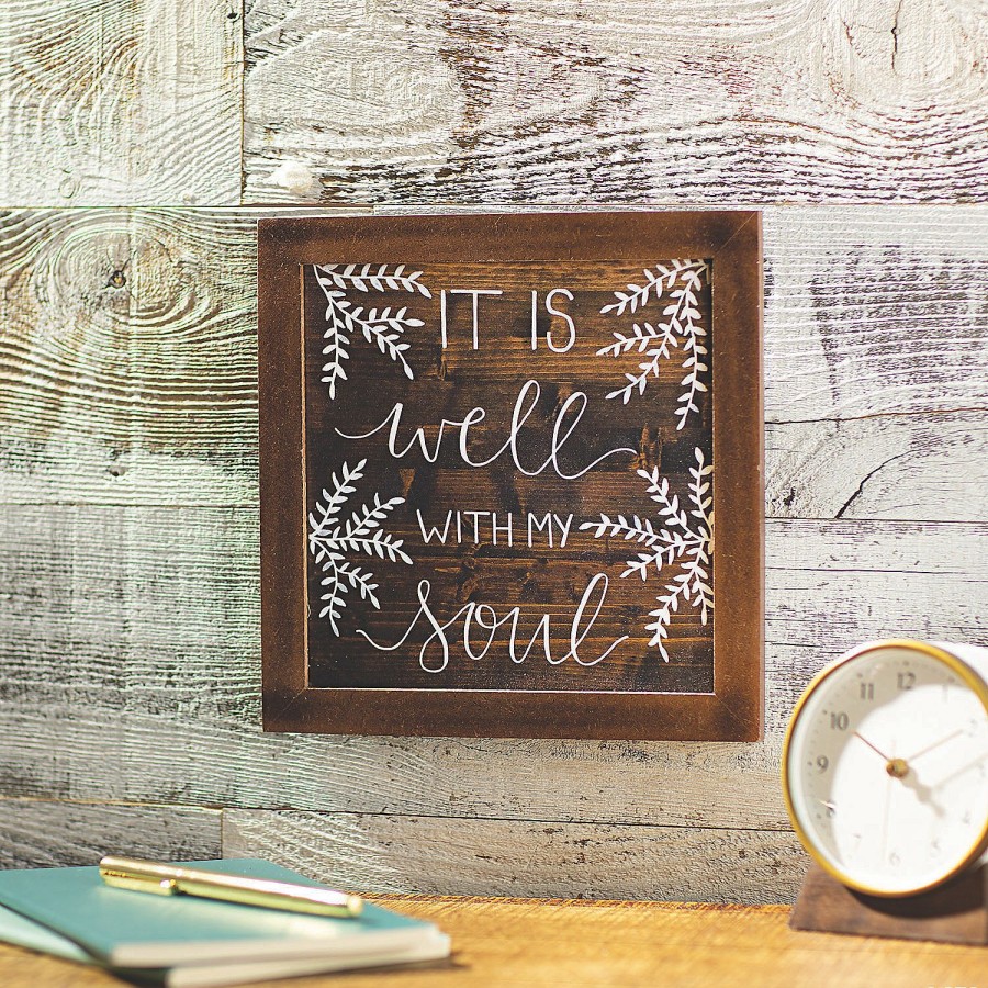 Signs * | Best Deal It Is Well With My Soul Wooden Sign