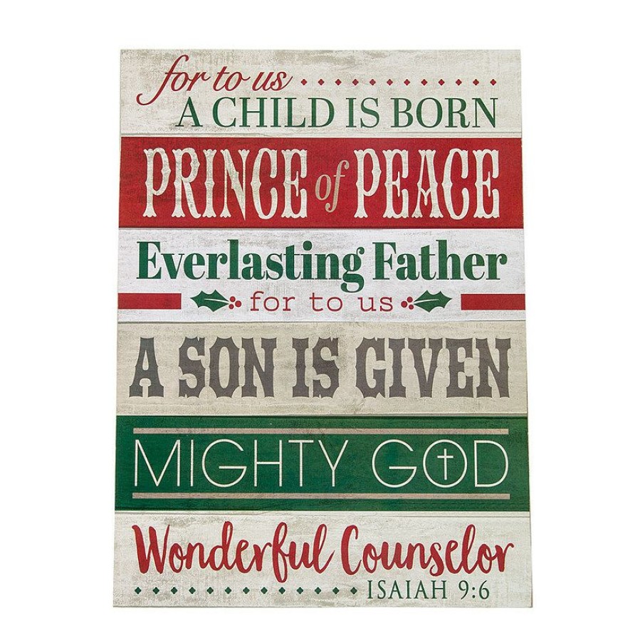 Signs * | Wholesale Names Of Jesus Christmas Wall Sign