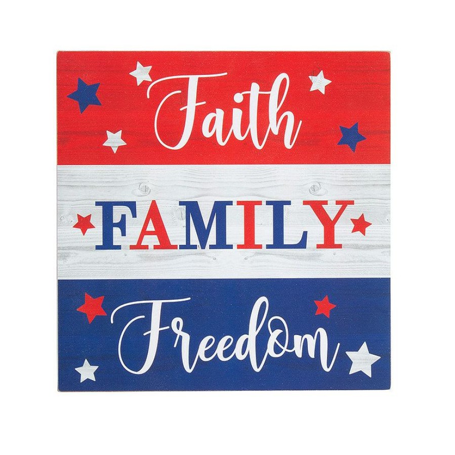 Signs * | Best Sale Faith Family Freedom Sign