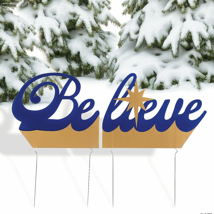 Yard Signs * | Wholesale Believe Yard Sign