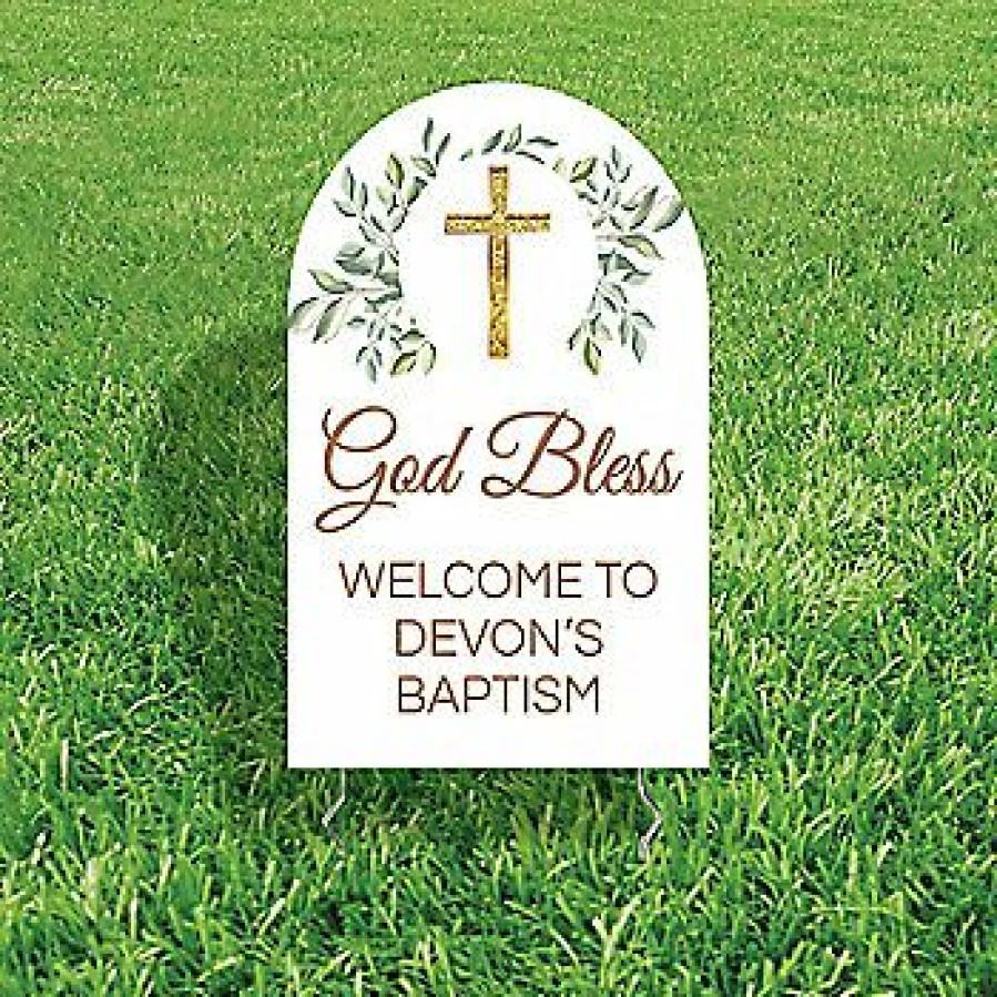 Signs * | Hot Sale Personalized Religious Occasion Yard Sign