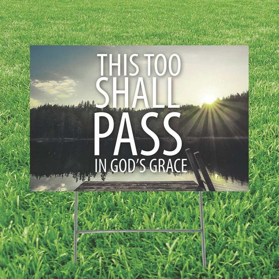 Yard Signs * | Flash Sale This Too Shall Pass In God'S Grace Yard Sign