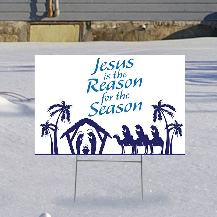 Yard Signs * | Wholesale Jesus Is The Reason For The Season Yard Sign