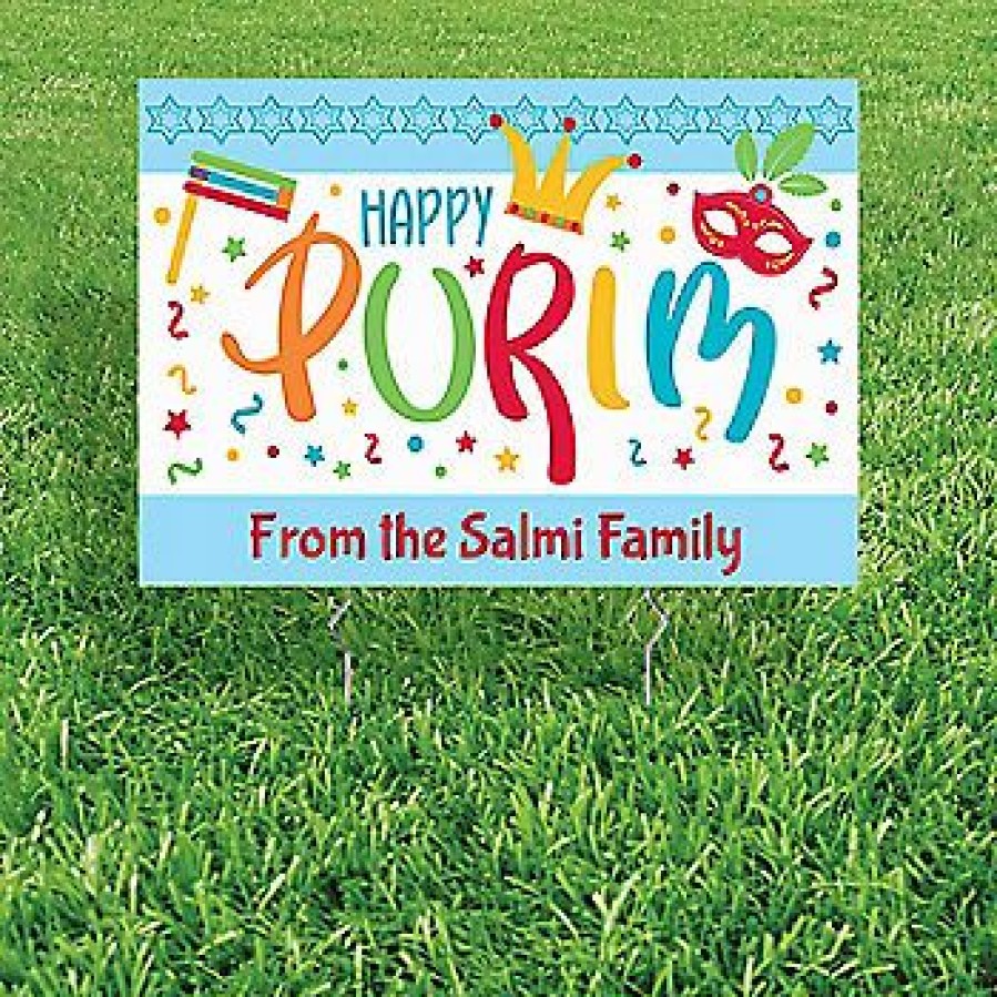 Yard Signs * | Best Sale Personalized Purim Yard Sign