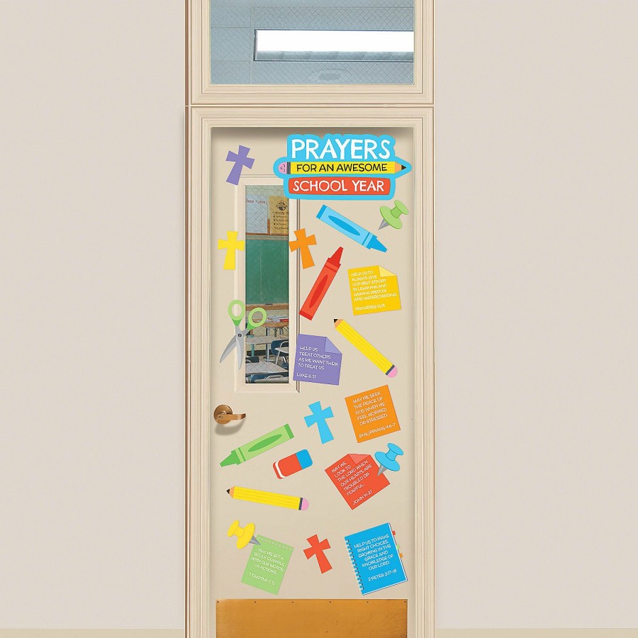 Door Decorations * | Best Pirce School Prayer Door Decorating Kit 6 Pc.