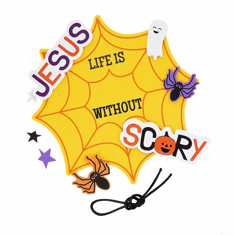 Signs * | Cheap Life Is Scary Without Jesus Halloween Sign Craft Kit Makes 12