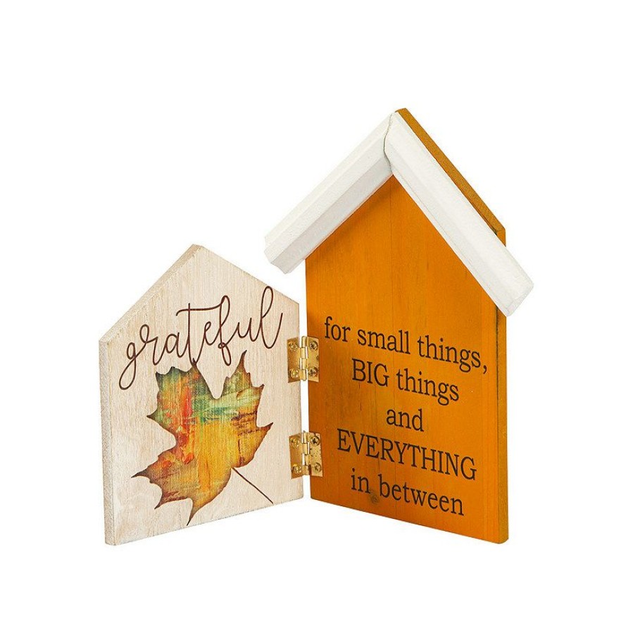 Signs * | Brand New Fall Grateful Hinged Tabletop Sign