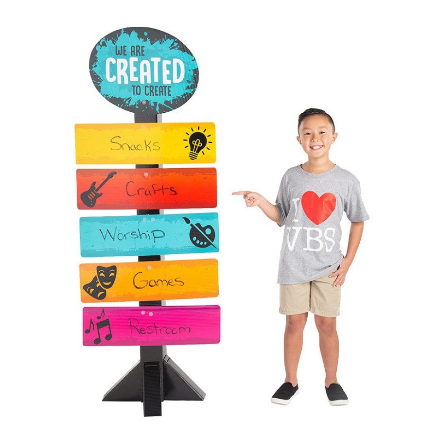 Cardboard Cutouts * | New Studio Vbs Directional Sign