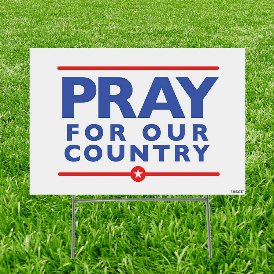 Yard Signs * | Flash Sale Pray For Our Country Yard Sign