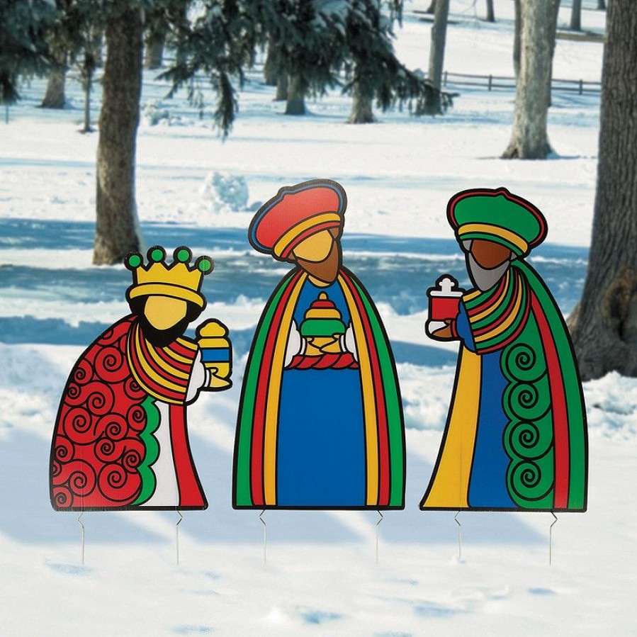 Yard Signs * | Best Sale Three Wise Men Outdoor Yard Stakes 3 Pc.