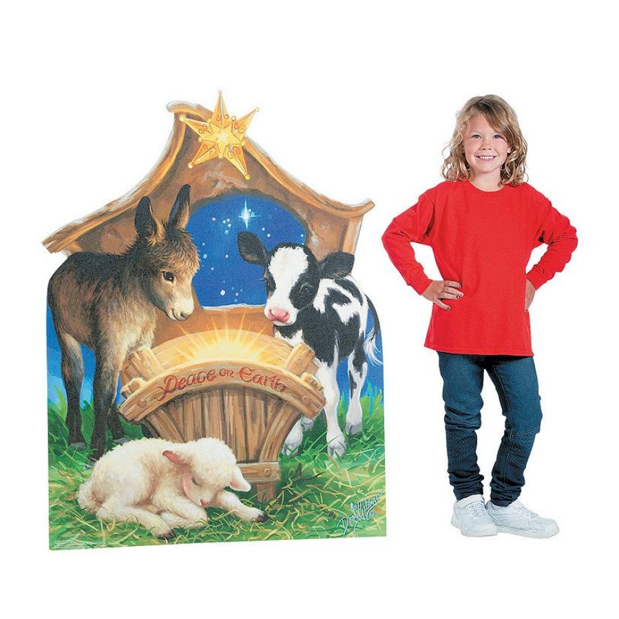 Cardboard Cutouts * | Best Deal Born In A Manger Lifesize Cardboard Stand-Up