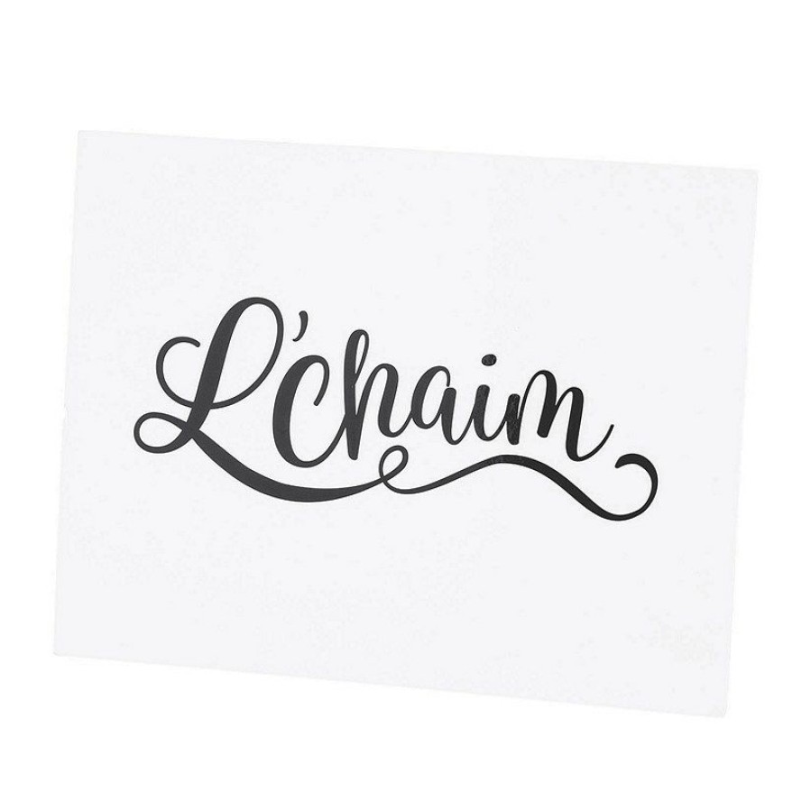 Signs * | Hot Sale L'Chaim Sign With Easel