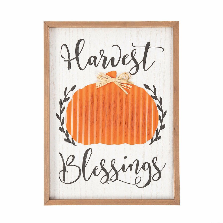 Signs * | Discount Harvest Blessings Wall Sign