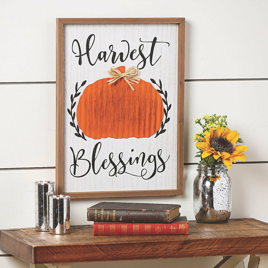 Signs * | Discount Harvest Blessings Wall Sign