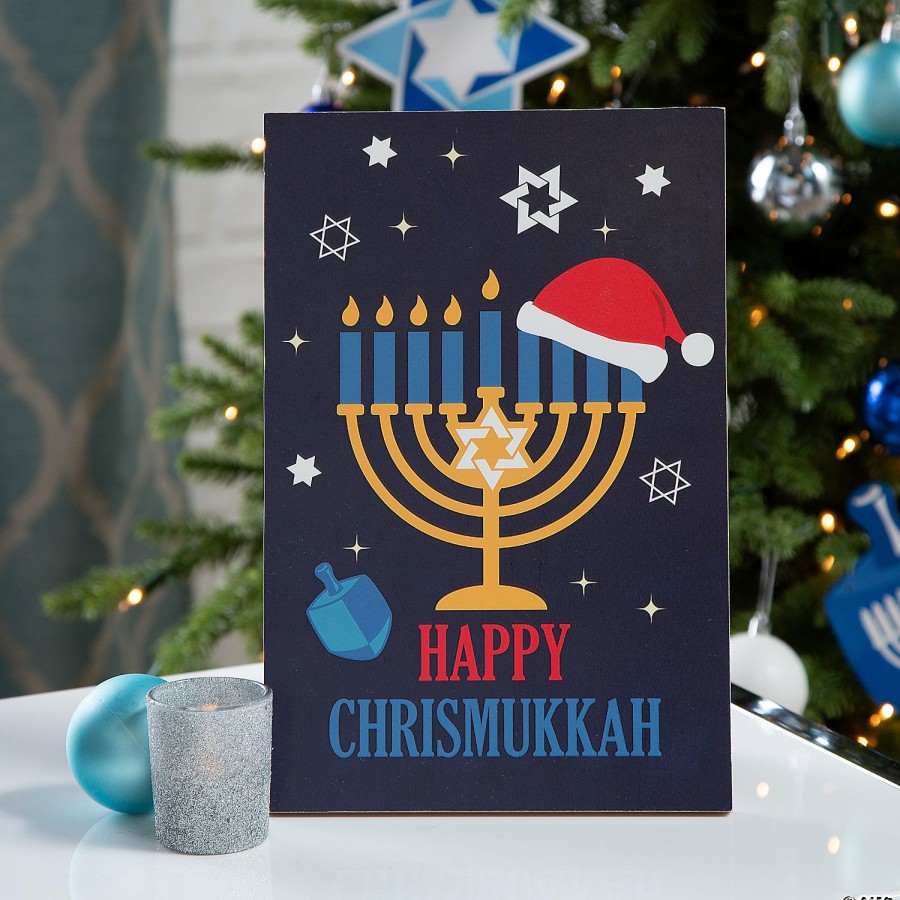 Signs * | Wholesale Happy Chrismukkah Wall Sign