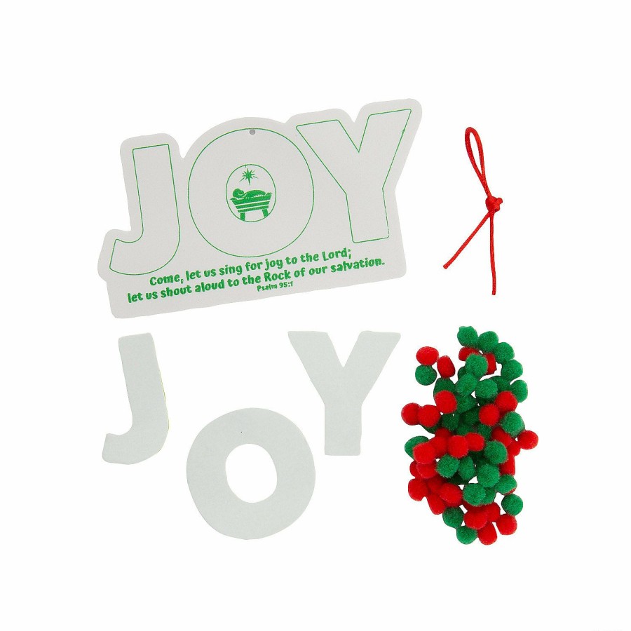 Signs * | Best Deal Joy Pom-Pom Nativity Ornament Craft Kit 12 Pc.