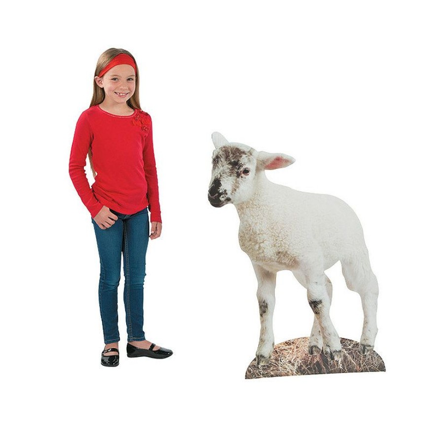 Cardboard Cutouts * | Outlet Lamb Nativity Cardboard Stand-Up