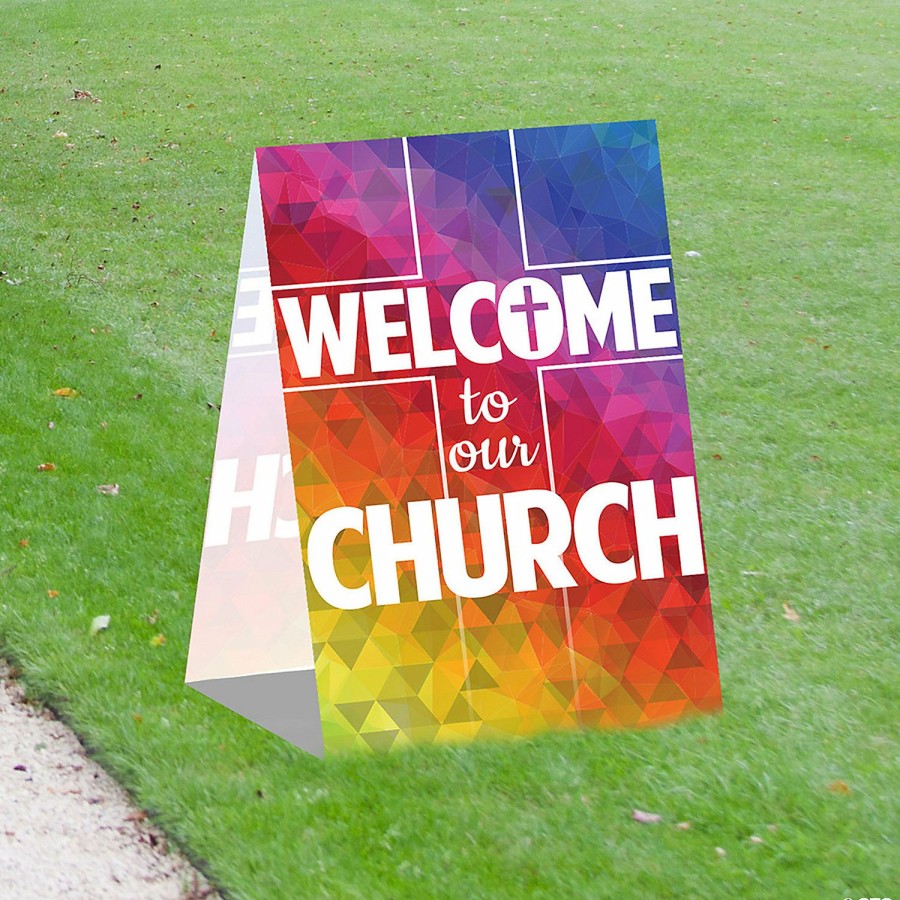 Yard Signs * | Cheap Welcome To Our Church A-Frame Sign