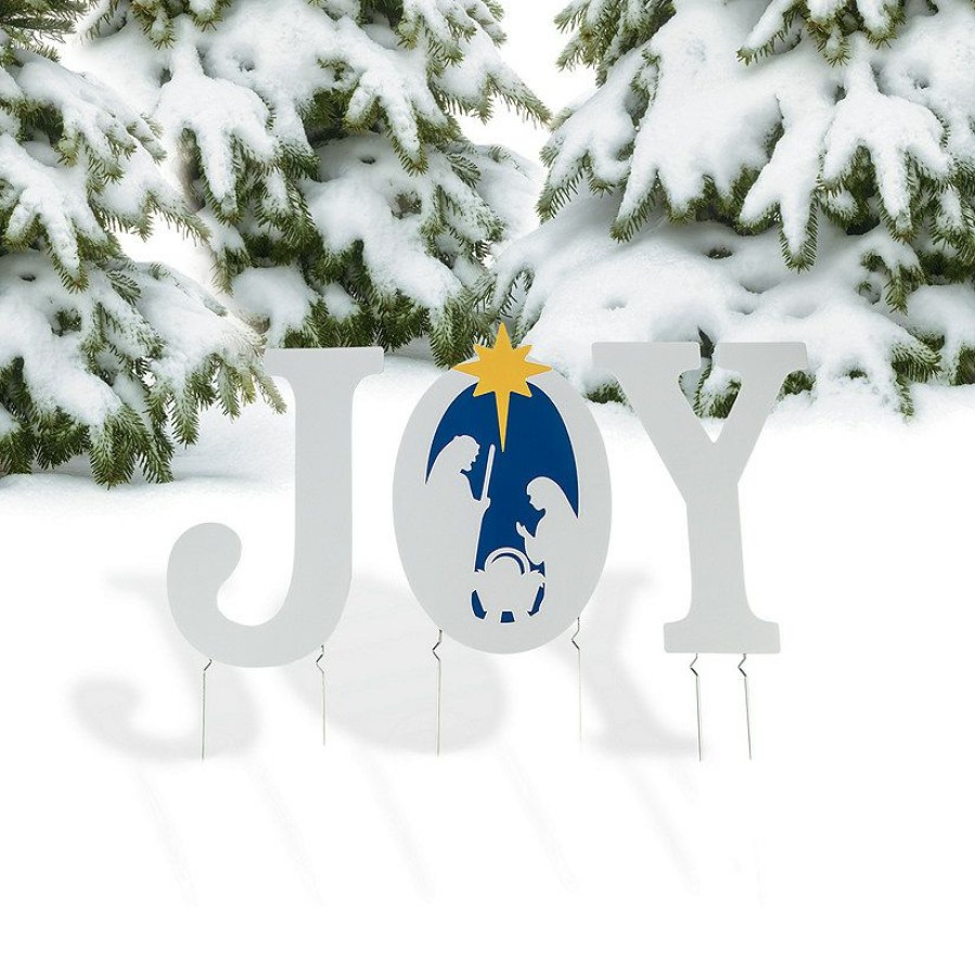 Yard Signs * | Deals Joy Nativity Yard Stakes 3 Pc.