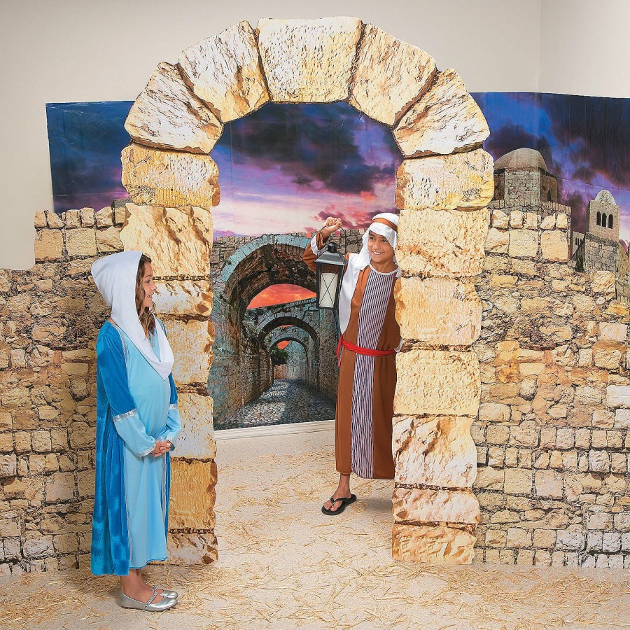 Backdrops & Scene Setters * | Coupon Scene To Bethlehem Backdrop Banner 3 Pc.