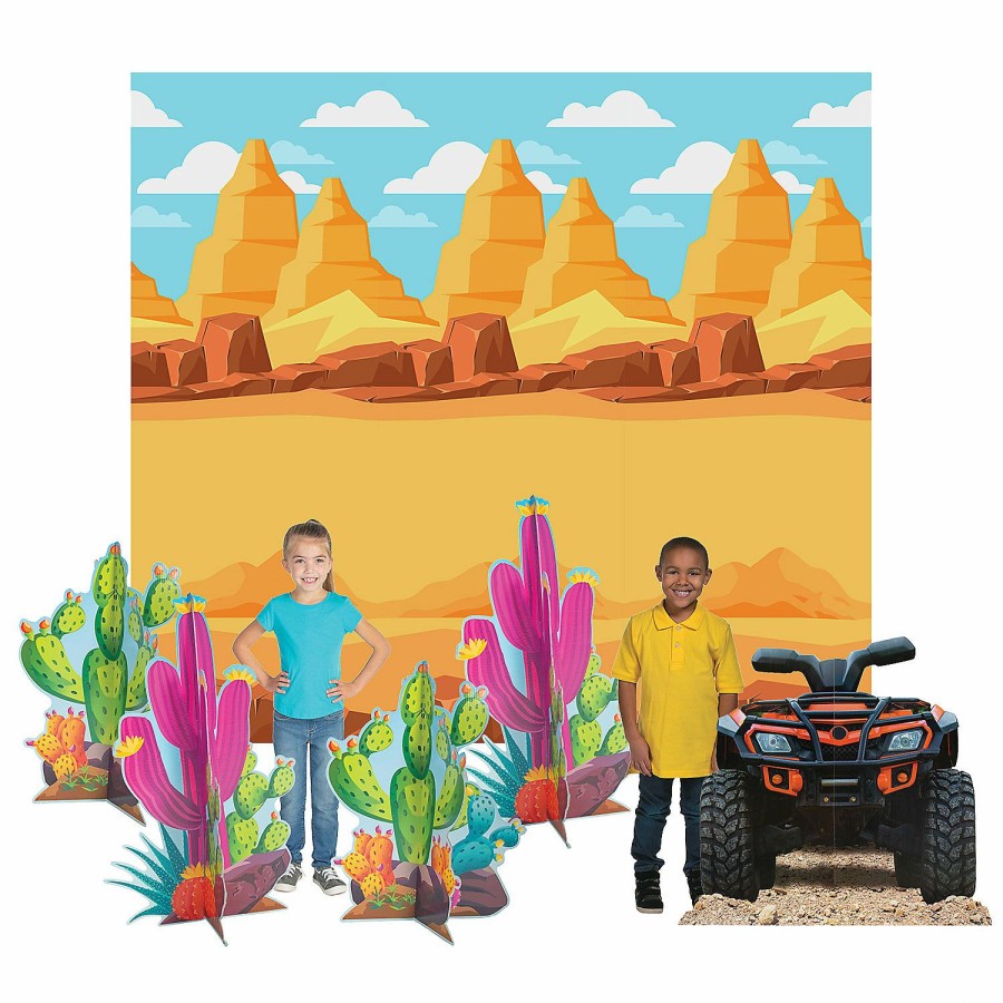 Cardboard Cutouts * | Buy Southwest Vbs Illustrated Desert Scene Decorating Kit 6 Pc.