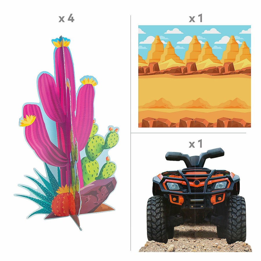 Cardboard Cutouts * | Buy Southwest Vbs Illustrated Desert Scene Decorating Kit 6 Pc.