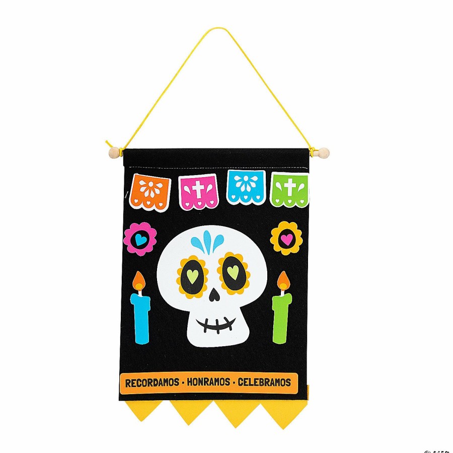 Signs * | Flash Sale Day Of The Dead Banner Craft Kit Makes 12