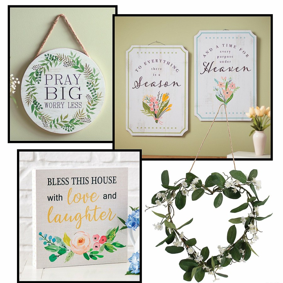 Signs * | Flash Sale Cottagecore Wall Collage Kit 4 Pc.