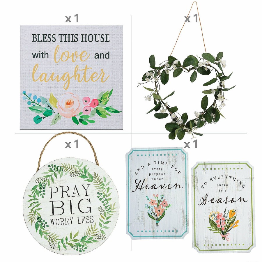 Signs * | Flash Sale Cottagecore Wall Collage Kit 4 Pc.