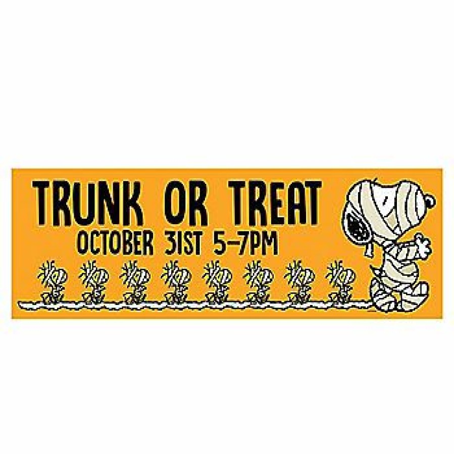 Banners * | Top 10 Peanuts Halloween Custom Banner Medium