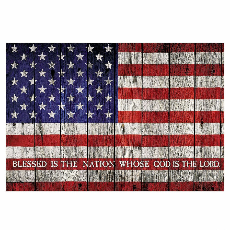 Backdrops & Scene Setters * | New American Flag With Verse Backdrop 3 Pc.