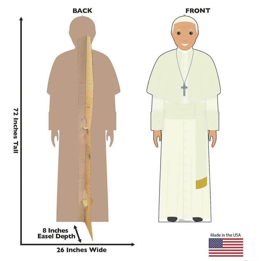 Cardboard Cutouts * | Promo Illustrated Pope Lifesize Cardboard Stand-Up