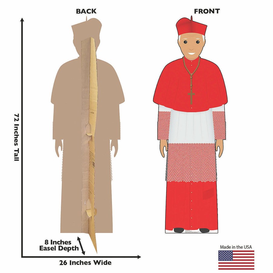 Cardboard Cutouts * | Buy Illustrated Catholic Cardinal Lifesize Cardboard Stand-Up