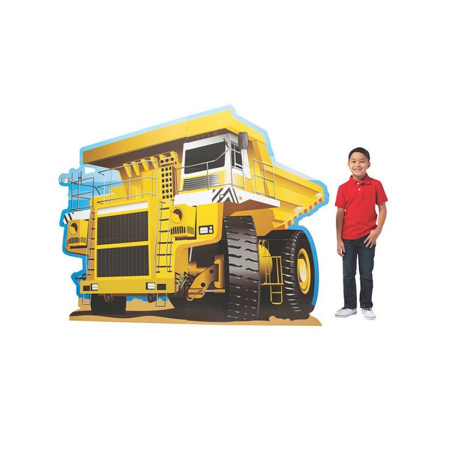 Cardboard Cutouts * | Promo Construction Large Truck Cardboard Stand-Up