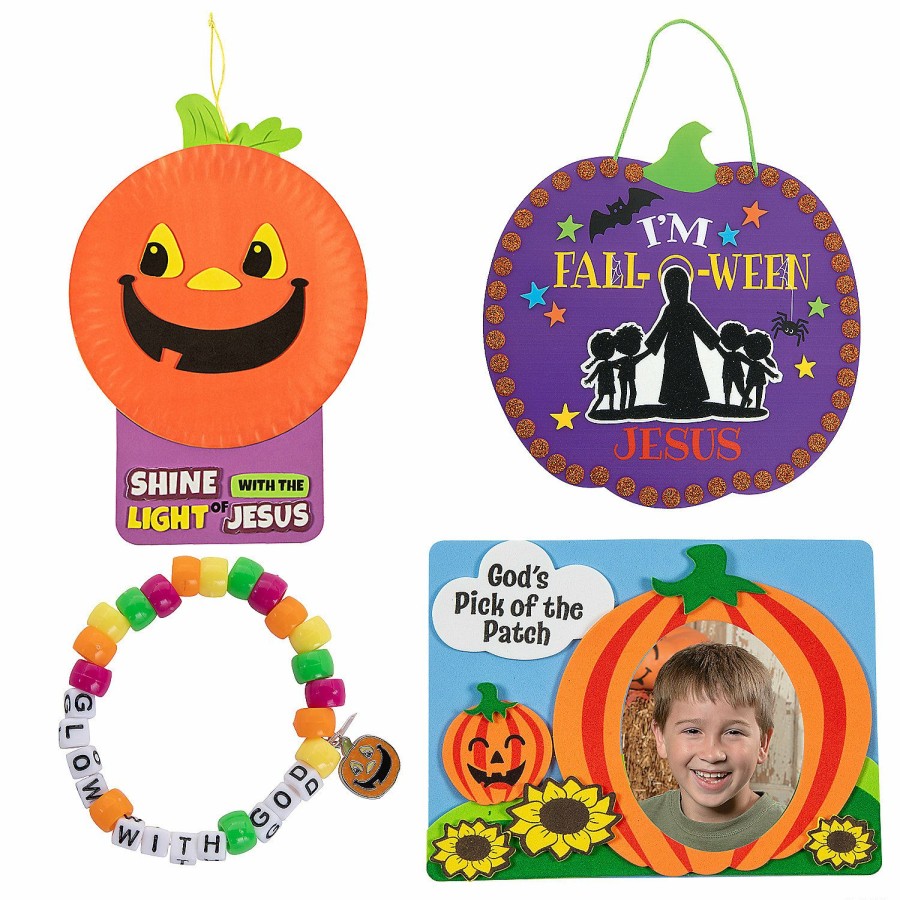 Signs * | Top 10 Fall-O-Ween Jesus Craft Kit Assortment Makes 48